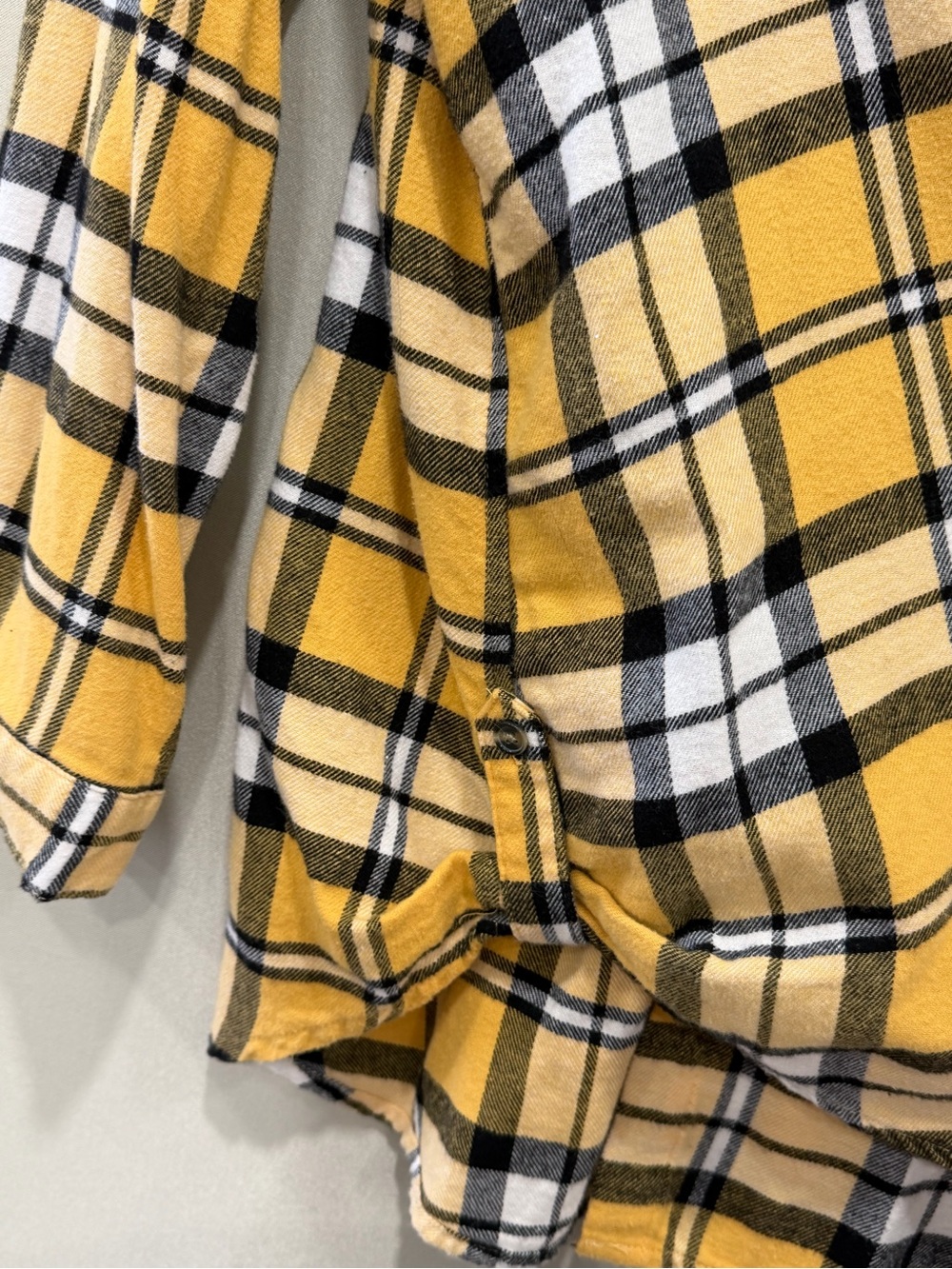 Women’s Yellow Plaid Hooded Button Front Flannel Shirt Jacket Size XXXL/3XG(21) - Picture 8 of 10